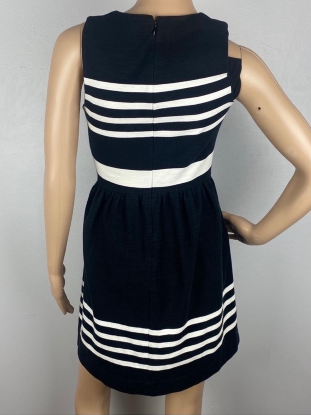 MADEWELL BLACK STRIPED MINI DRESS - Picture 8 of 10